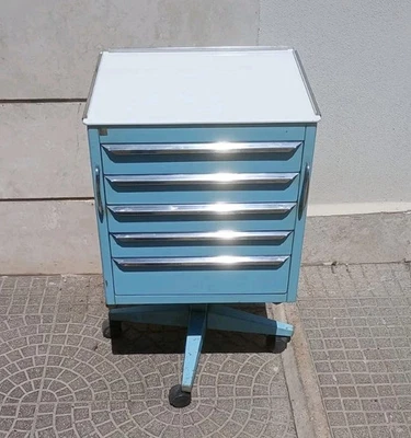 Mobile cassettiera da Medico Dentista studio odontoiatrico industriale shabby - Immagine 1 di 4