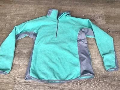 Suéter Columbia Para Mujer Grande Verde Gris Polar Cremallera Omni-Mecha Informal Damas Foto 1 de 4