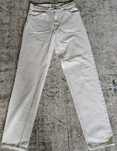 1996 Levi’s White Denim Jeans 550 Mens 34/36 Relaxed Fit Tapered Leg USA Made - Picture 1 of 6