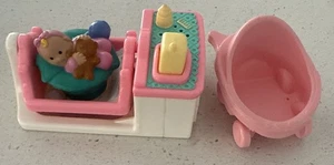 Fisher-Price Loving Family Dollhouse Nursery Baby, Bed Cradle & Stroller - Picture 1 of 7