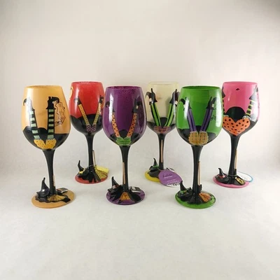 Lolita 'Wicked Witch' Wine Glasses Series 1-6 Halloween No Boxes Recipes - Image 1 of 4