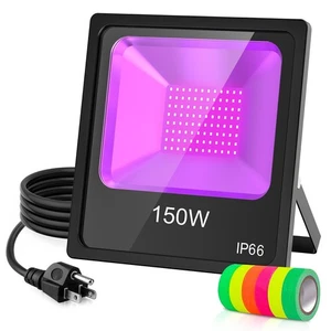 LED Black Light 150W 10ft US Cord Outdoor Stage Halloween XMAS Holiday Lighting - Picture 1 of 10