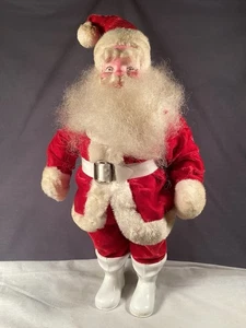 VINTAGE 1950’s HAROLD GALE SANTA CLAUS DOLL ROSY CHEEKS 15" Nice! - Picture 1 of 7
