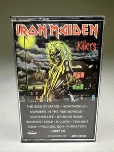 Iron Maiden Killers Cassette Tape 1981 Capitol Records Heavy Metal Untested - Picture 1 of 4