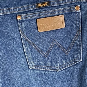 Wrangler Jeans Men’s 36x38 (Fits 34x37) Cowboy Cut Denim 13MWZ Western Blue - Picture 1 of 4