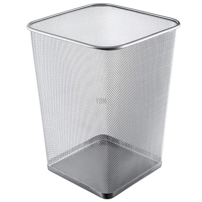 5 Gallon Square Mesh Wastebasket Metal Trash Can for Home Office Workspace - Image 1 of 4