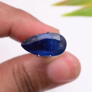 7.90 Cts Natural Blue Kyanite 17mmx9mm Pear Faceted Cut Dazzling Loose Gemstone - Picture 1 of 11