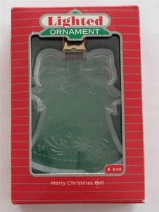 BRAND NEW HALLMARK Christmas Ornament Lighted Merry Christmas Bell 1986 - Picture 1 of 1