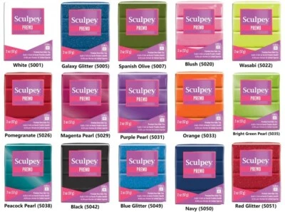 Sculpey Premo 2oz 57g Polymer Clay Professional Oven Bake Craft Clay All Colour