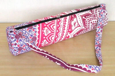 Bolso de yoga Mandala portador de malla de algodón indio correa central lavable bolsa de pilates Foto 1 de 4