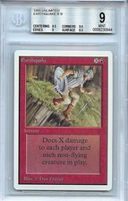 MTG Unlimited Earthquake Magic WOTC BGS 9.0 (9) NM/MT+ Card 1042