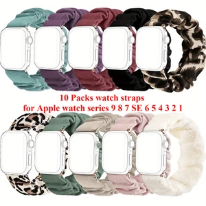 Scrunchies Wristbands Straps For Apple Watch Band 38mm 40mm 41mm 42mm 44mm 45mm - Picture 1 of 8