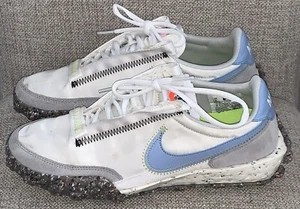 Nike Waffle Racer Crater Summit White/Aluminum Running Trainers Uk Size 5.5 - Picture 1 of 8