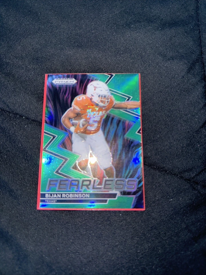 2023 Panini Prizm Draft Picks Fearless Green Prizm #F-21 Bijan Robinson (RC) - Image 1 of 2