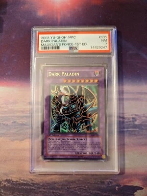 YUGIOH TCG GRADED DARK PALADIN MFC-105 1ST EDITION PSA 7 - Image 1 of 2