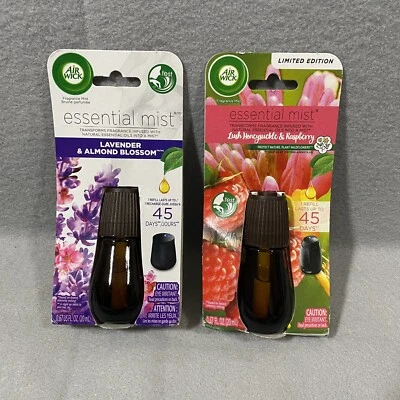 Air Wick Aceites Esenciales Difusor Niebla Repuesto Madreselva Frambuesa y Lavanda Foto 1 de 4