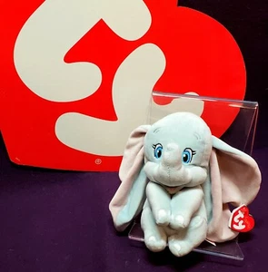 Peluche TY Beanie Baby 7" Disney Dumbo NUOVO VECCHIO STOCK con etichette - Foto 1 di 8