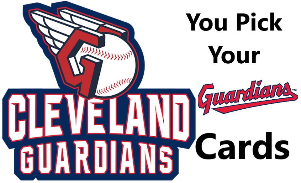 You Pick Your Cards - Cleveland Guardians Team - MLB Baseball Card Selection A - Image 1 of 1