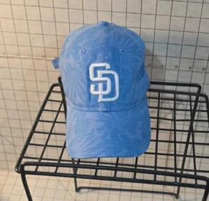Teal San Diego Padres Floral Design MLB Cap/Hat Ivy/Hawaiian Flower - Picture 1 of 6