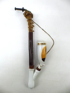 Porzellan Pfeife handbemalt Portrait einer Frau - Bild 1 von 14