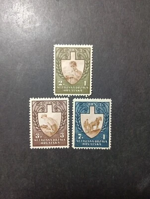 Croatia Stamps Scott #B25-27. - Image 1 of 2