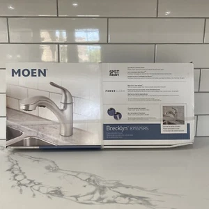 Moen Brecklyn Kitchen Faucet Stainless 1-Handle Pullout.87557SRS.MSRP $326.85 - Picture 1 of 4