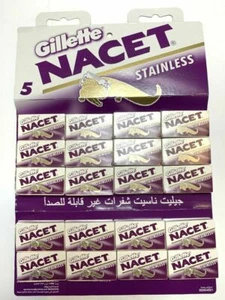 100 Gilette NACET Stainless Double Edge Razor Blades made in Russia Men's Razors - Picture 1 of 5