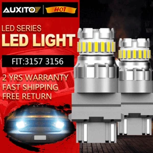 1Pair HID White 3157 3457 3057 23SMD Parking Turn Signal Light LED Bulb 2400LM - Picture 1 of 10