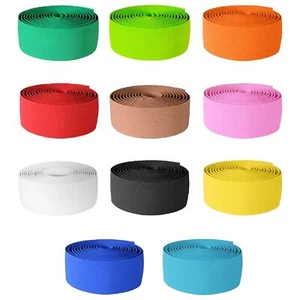 Pair of Handlebar Tape Rubber Shock Cycling Road Bike Handle Bar Grip Foam Tape - Picture 1 of 21