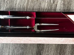 VINTAGE Oneida Pointe Royal 2 piece carving set in box Stainless Korea - Picture 1 of 8