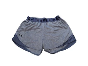 Women’s Under Armour XS Running Shorts Blue Unlined Pockets Loose Heatgear - Picture 1 of 4