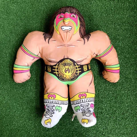 Vintage 1990 Ultimate Warrior Tonka WWF Wrestling Buddies Plush Toy Doll 22'' Cover