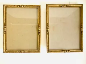 Pair Of 2 19th Century Antique French Ormolu Brevete Bronze Picture Frames 8” - Picture 1 of 18