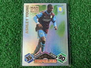 Topps Match Attax 2009/2010 Ashley Young Man Of The Match Card - Aston Villa - Picture 1 of 2
