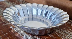 Large Scalloped Centerpiece Bowl, Cast Aluminum Alloy, Designed /Cast in Mexico - Picture 1 of 9