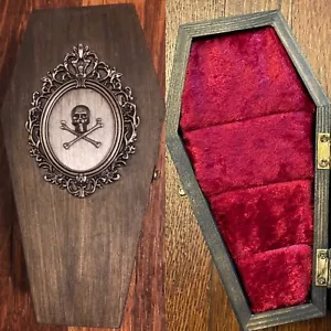 Portagioie anello bara ispirazione vintage fidanzamento legno vittoriano gotico - Foto 1 di 5