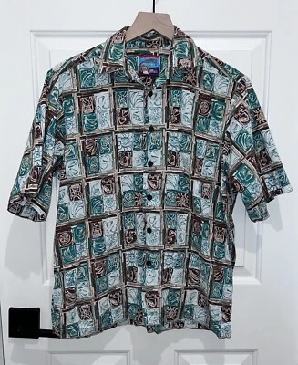Camisa Hawaiana De Colección Reyn Spooner Joe Kealoha Tiki Bambú Sol Fruta Estampado Pequeña S Foto 1 de 4