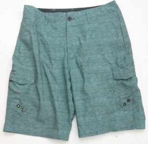 Ocean Current Blue Flat Front Men's Striped Cargo Shorts 30" Waist x 10" 1-297 - Picture 1 of 5