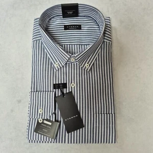 Eterna Herren Hemd blau/weiß gestreift Gr. 44 bis 48 Langarm (1 662) NEU - Bild 1 von 10