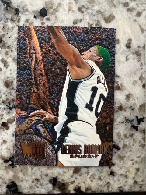 Tarjeta Fleer Metal 1995-96 San Antonio Spurs Dennis Rodman #100 Foto 1 de 1