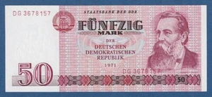 GERMANY - DEMOCRATIC REPUBLIC -- 50 MARK ( 1975 ) -- SC- / aUNC -- PICK 30a . - Picture 1 of 2