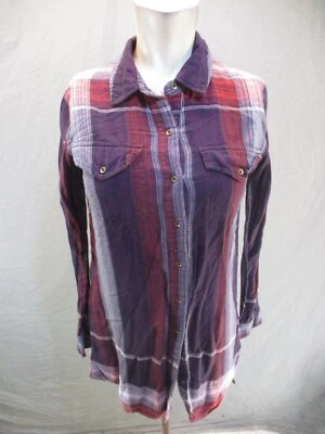 VOLCOM Size XS Womens Multicolor Plaid 100% Cotton Button Up Flannel Shirt 062 - Image 1 of 4
