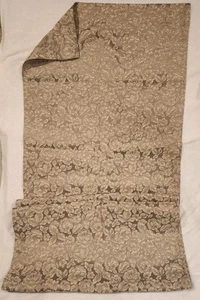 Vintage Curtain Sage Green 4 Leaf Floral Window Drape 86x 24 Runner Pillow Thick - Picture 1 of 11