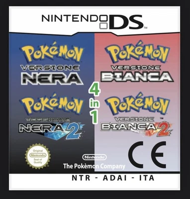 Edizione Eventi e Shiny Pokémon Bianca + Nera + Bianca 2 + Nera 2 Nintendo DS - Immagine 1 di 4