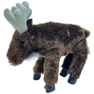 Folkmanis stehende braune Elch Puppen Plüschtier Stofftier Spielzeug 6 Zoll L x 4 Zoll T - Bild 1 von 4