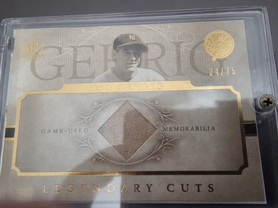 2005 Upper Deck SP Legendary Cuts Lou Gehrig Legendary Cut Game Used Pants 24/75 - Image 1 of 4
