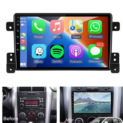 Car Stereo Radio CarPlay For Suzuki Grand Vitara 2004-2015 Navi GPS Head Unit BT - Image 1 of 4