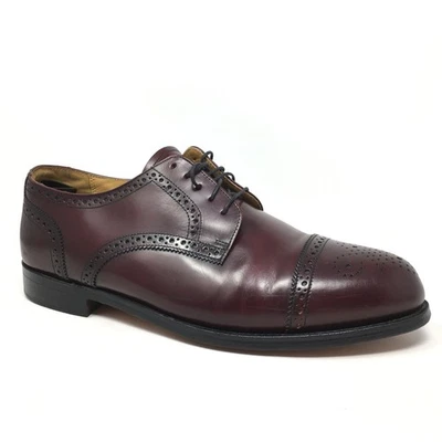 Zapatos de vestir Bostonian Crown Windsor Oxfords para hombre talla 10,5 3E cuero caoba Foto 1 de 4