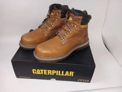 Nova Bota de Trabalho Masculina 10 Larga Fairbanks Biqueira de Aço Classificação EH SR Caterpillar P91061 - Imagem 1 de 4