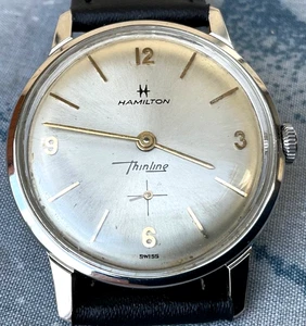 De colección. Reloj suizo para hombre Hamilton Thinline 17 J 687 cuerda manual servicio fresco 34 mm - Imagen 1 de 10